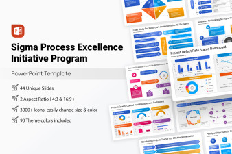 Sigma Process Excellence Initiative Program PowerPoint Template